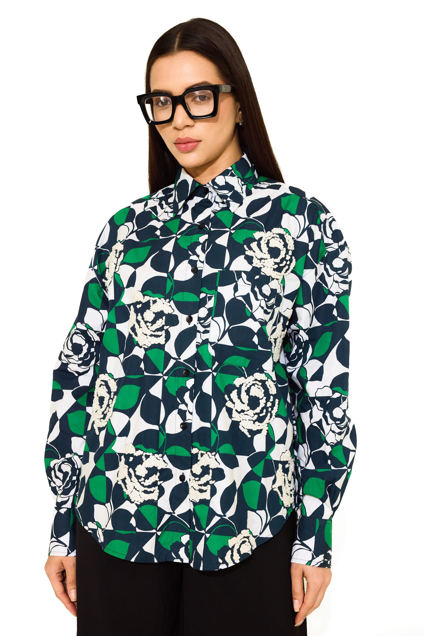 Garden Eden Hand Embroidered Shirt