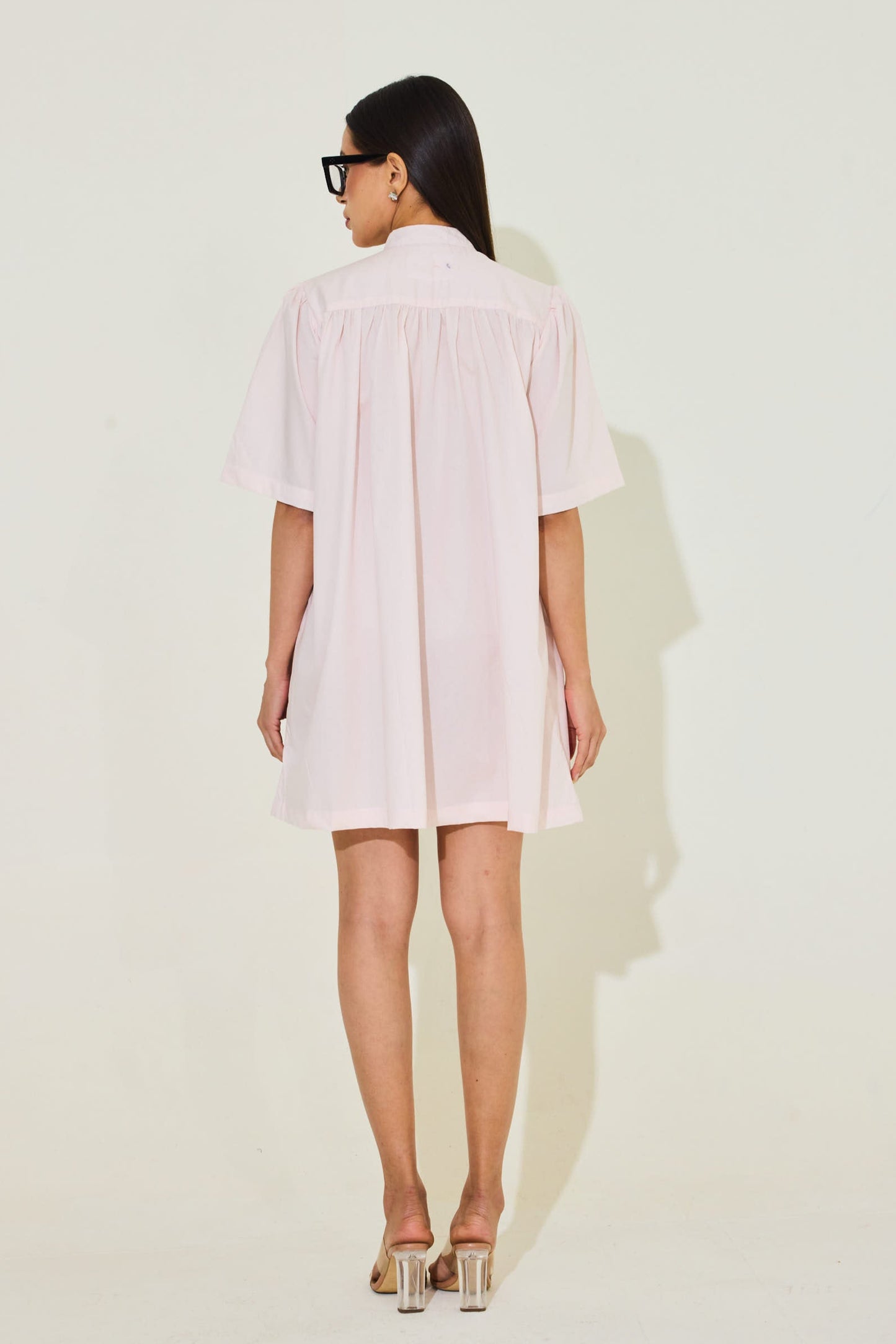 Baby Pink Baggy Mini Dress