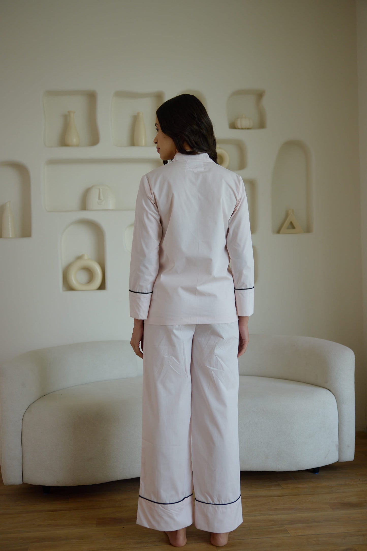 Light Pink Ribbon Pyjama Set