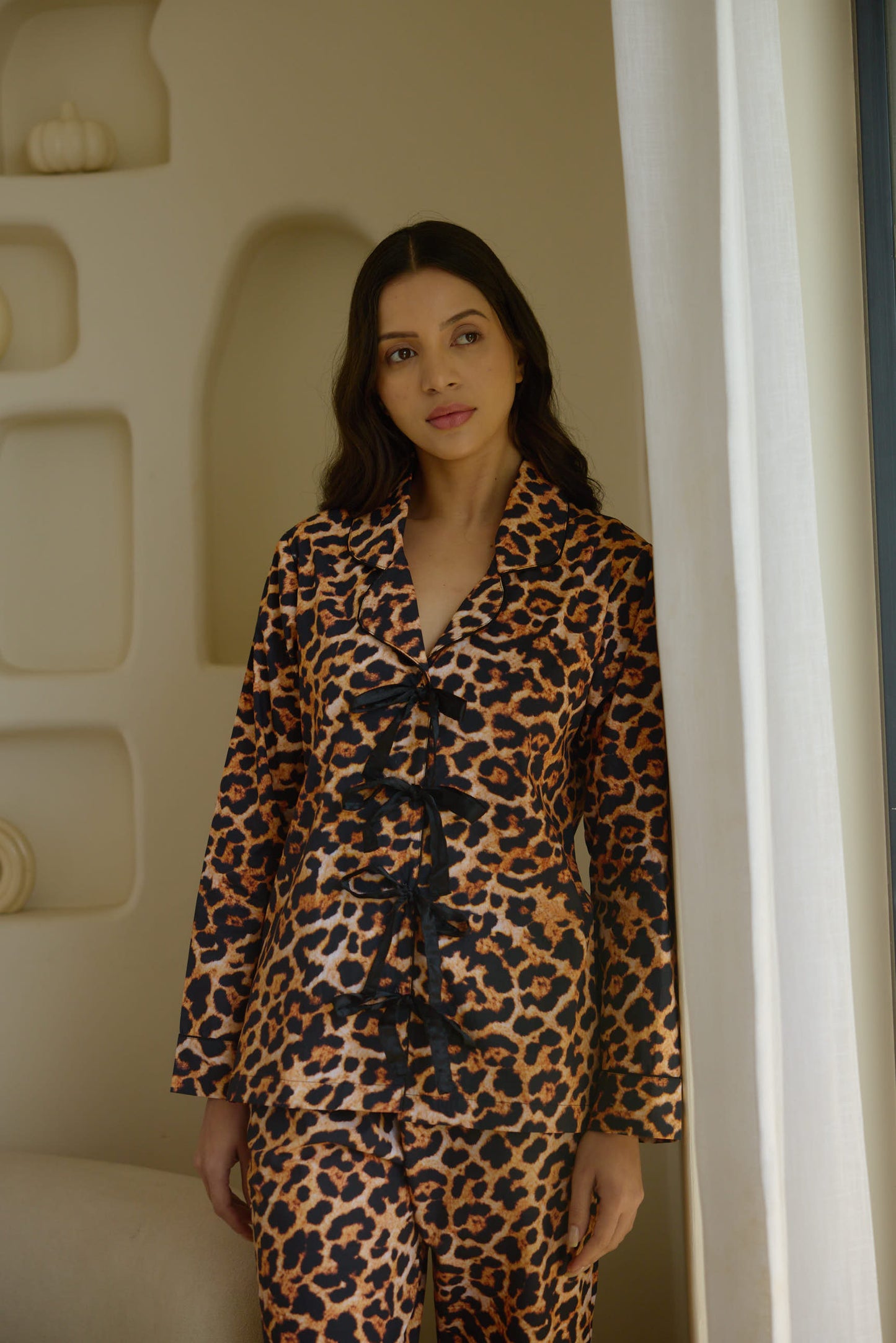Leopard Ribbon Pyjama Set