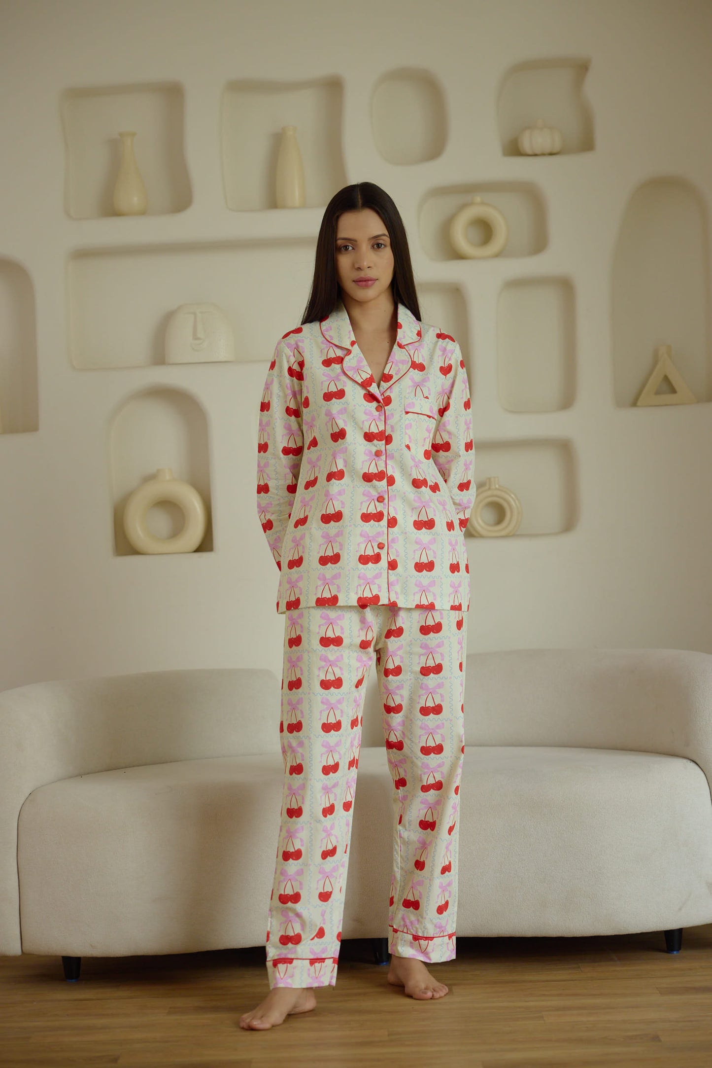 Cherry Bows Pyjama Set