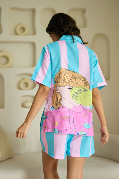 Miss Drama Short Pyjama Set