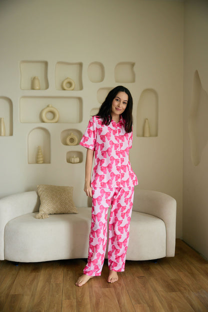 Pink Bows Pyjama Set