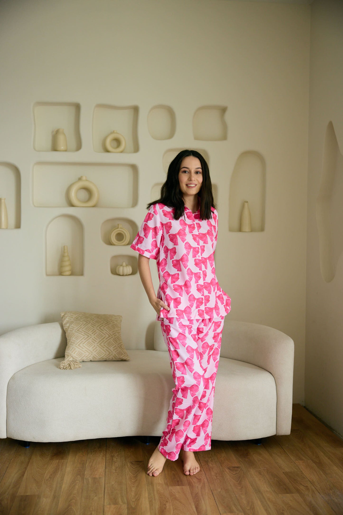 Pink Bows Pyjama Set