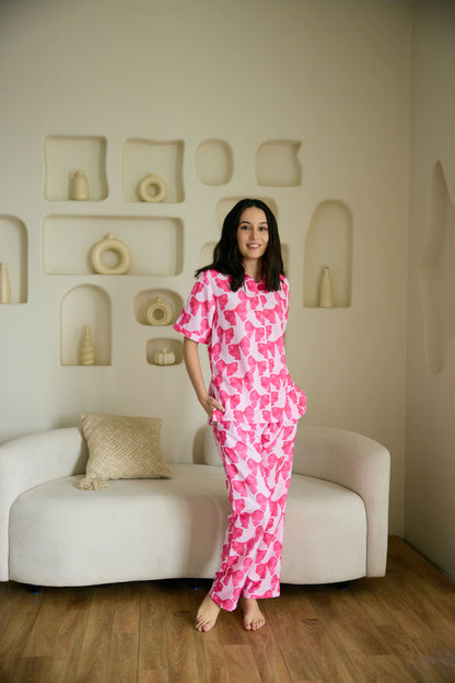 Pink Bows Pyjama Set
