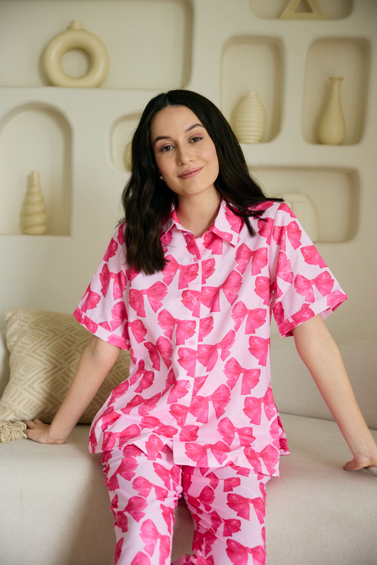 Pink Bows Pyjama Set
