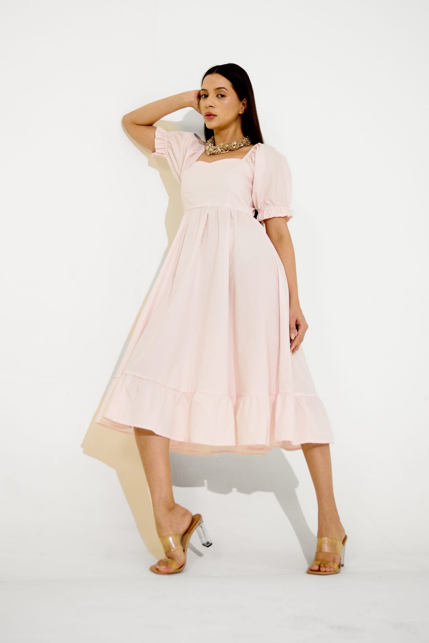 Soft Pink Mi-dē Dress