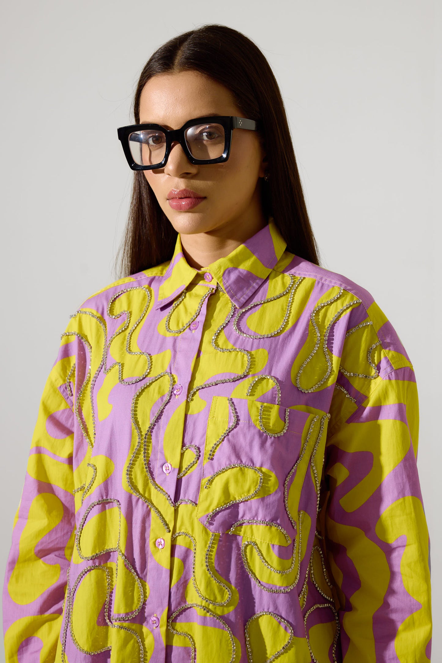 Swirl Hand Embroidered Shirt