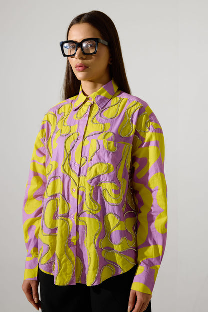 Swirl Hand Embroidered Shirt