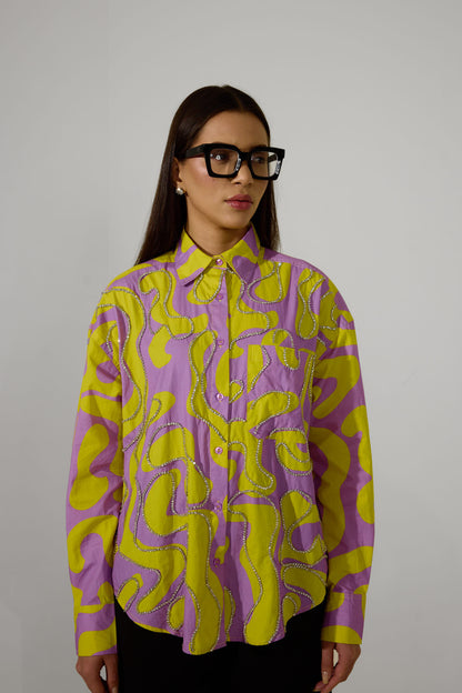 Swirl Hand Embroidered Shirt