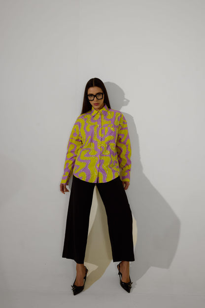 Swirl Hand Embroidered Shirt