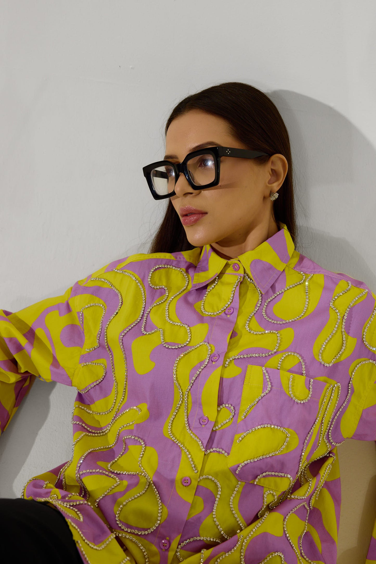 Swirl Hand Embroidered Shirt