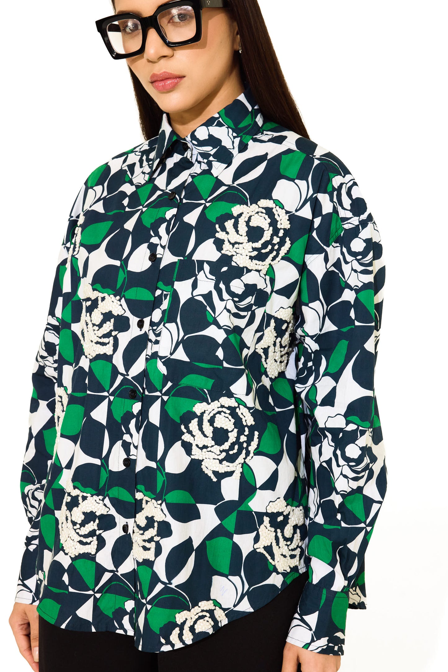 Garden Eden Hand Embroidered Shirt