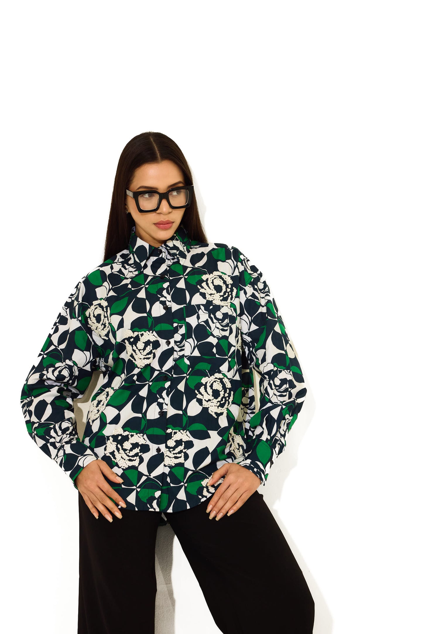 Garden Eden Hand Embroidered Shirt