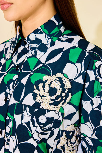 Garden Eden Hand Embroidered Shirt