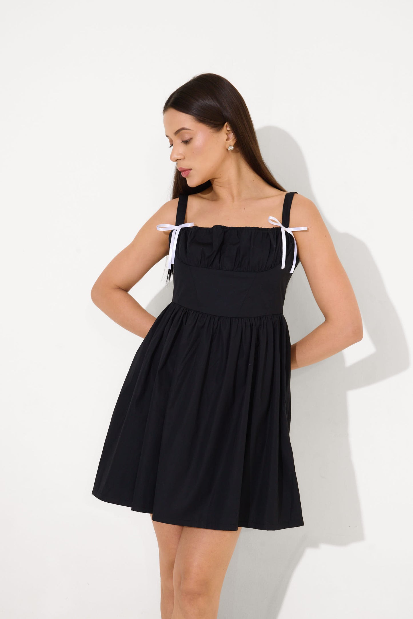 Black Bow Mini Dress