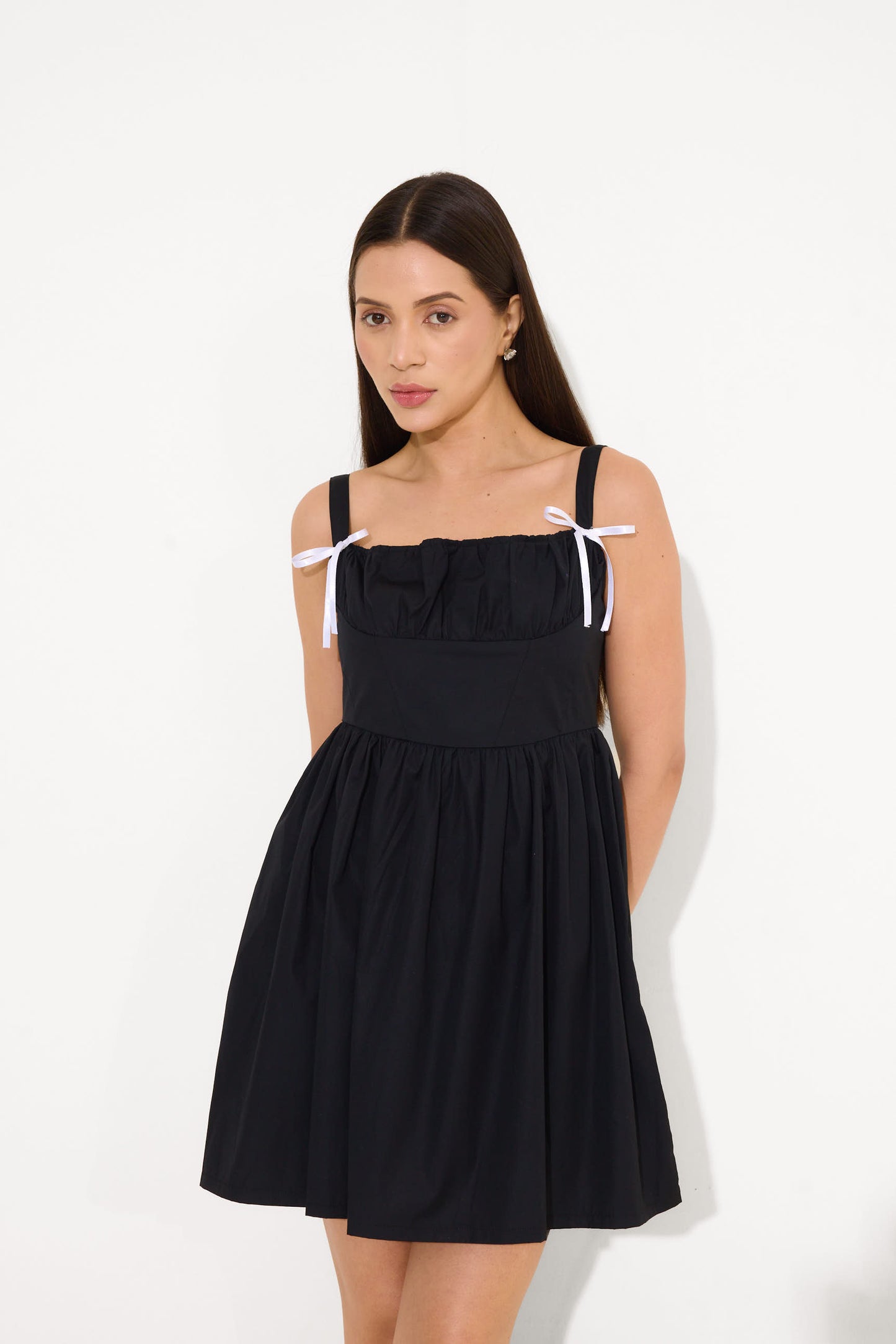 Black Bow Mini Dress