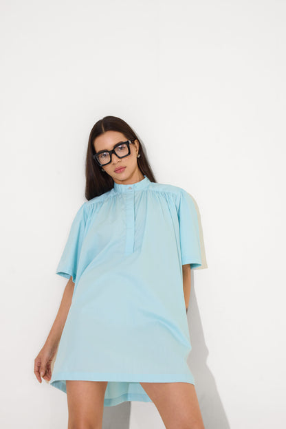 Powder Blue Baggy Mini Dress