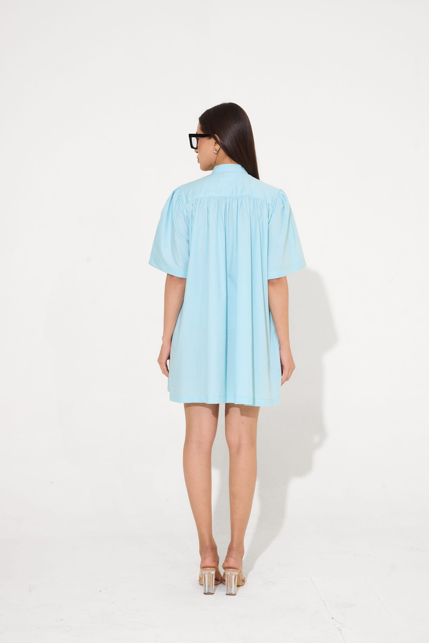 Powder Blue Baggy Mini Dress