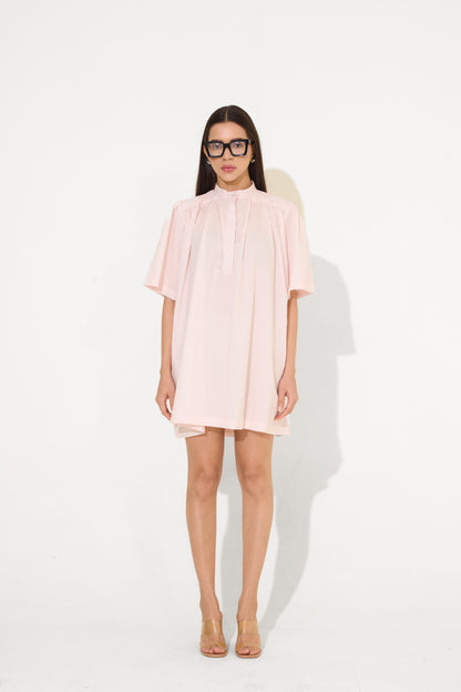 Baby Pink Baggy Mini Dress