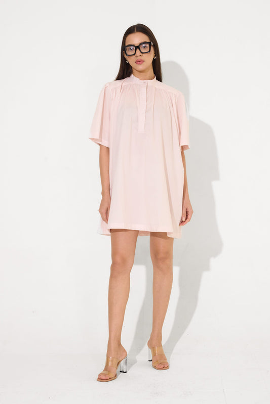 Baby Pink Baggy Mini Dress