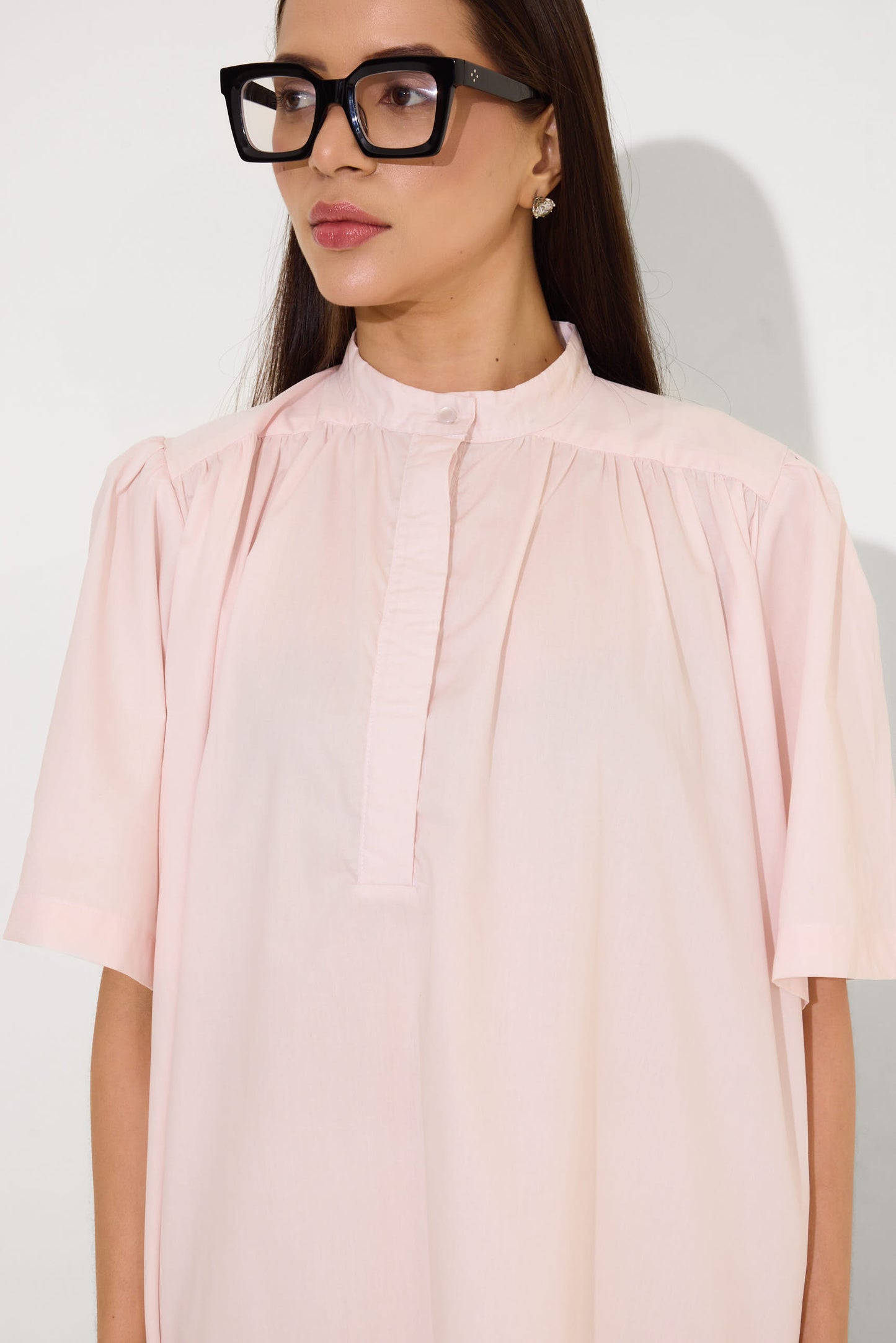 Baby Pink Baggy Mini Dress