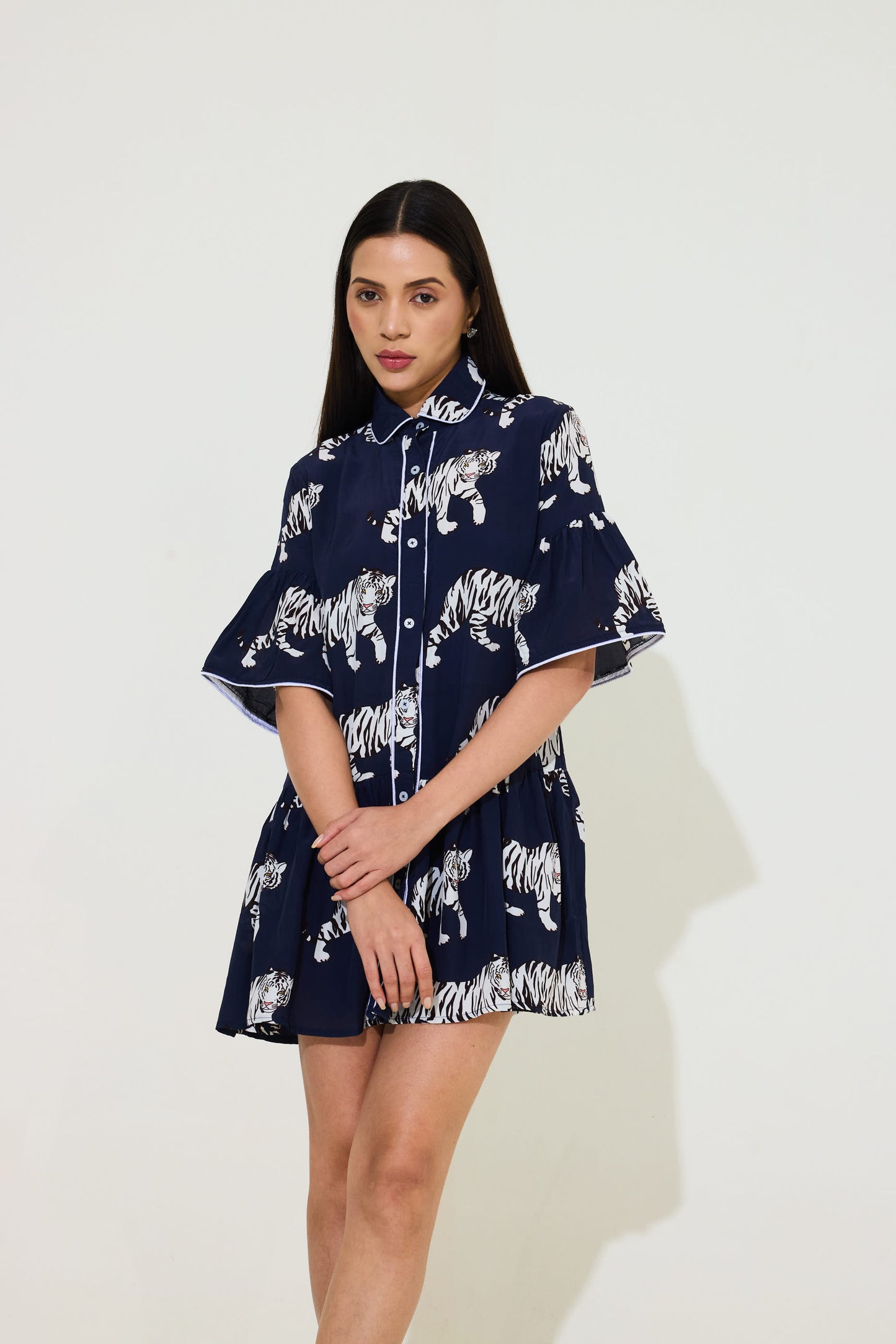 Blue Tigress Mini Dress