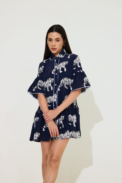 Blue Tigress Mini Dress
