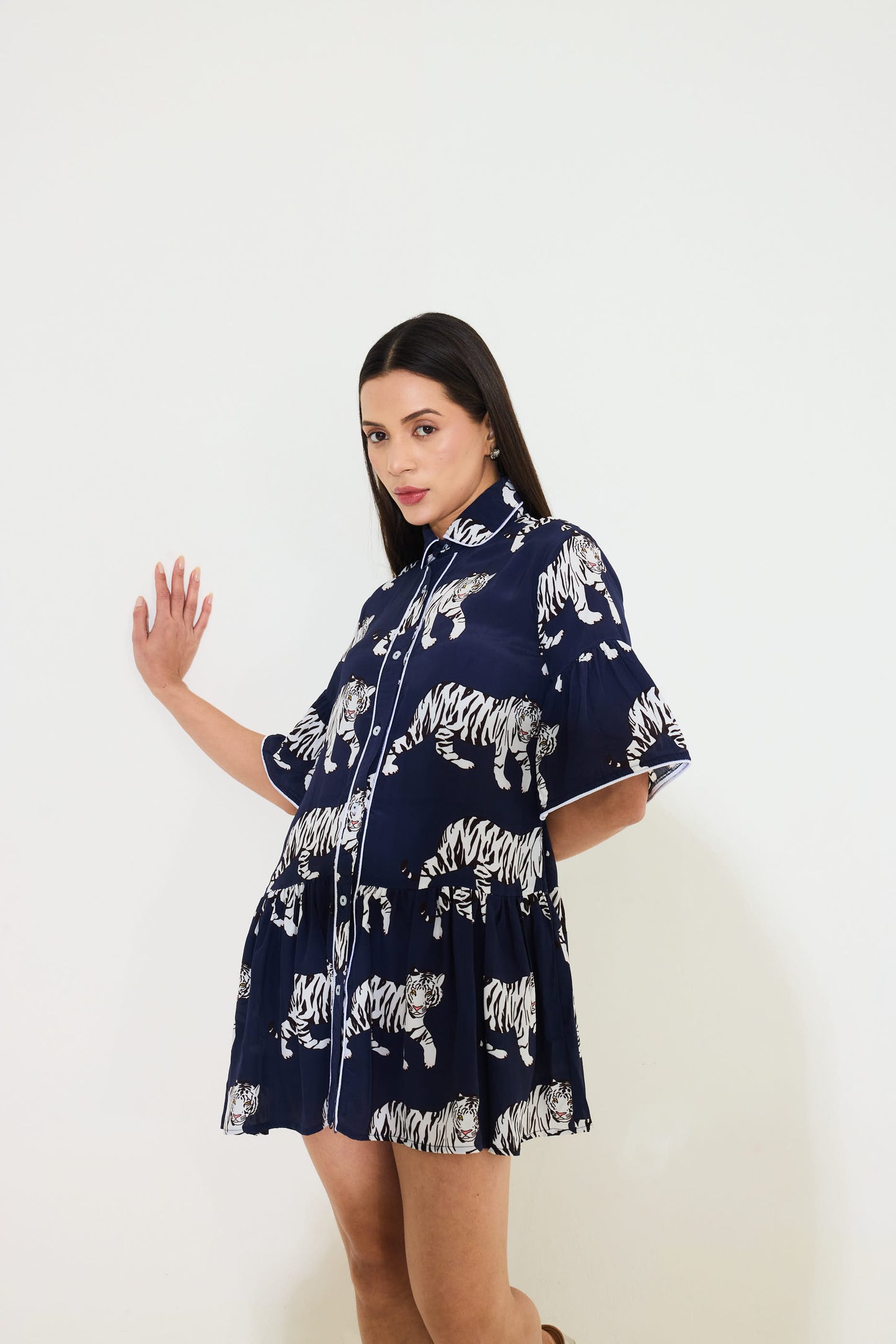 Blue Tigress Mini Dress