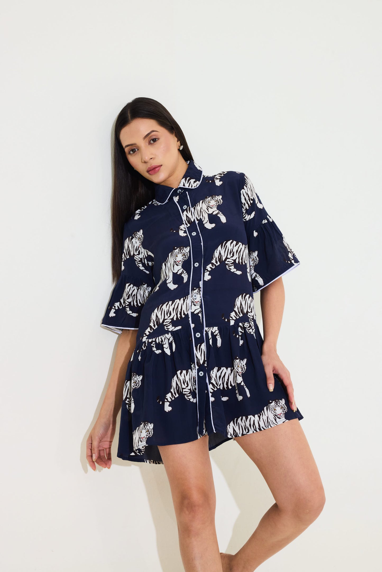 Blue Tigress Mini Dress