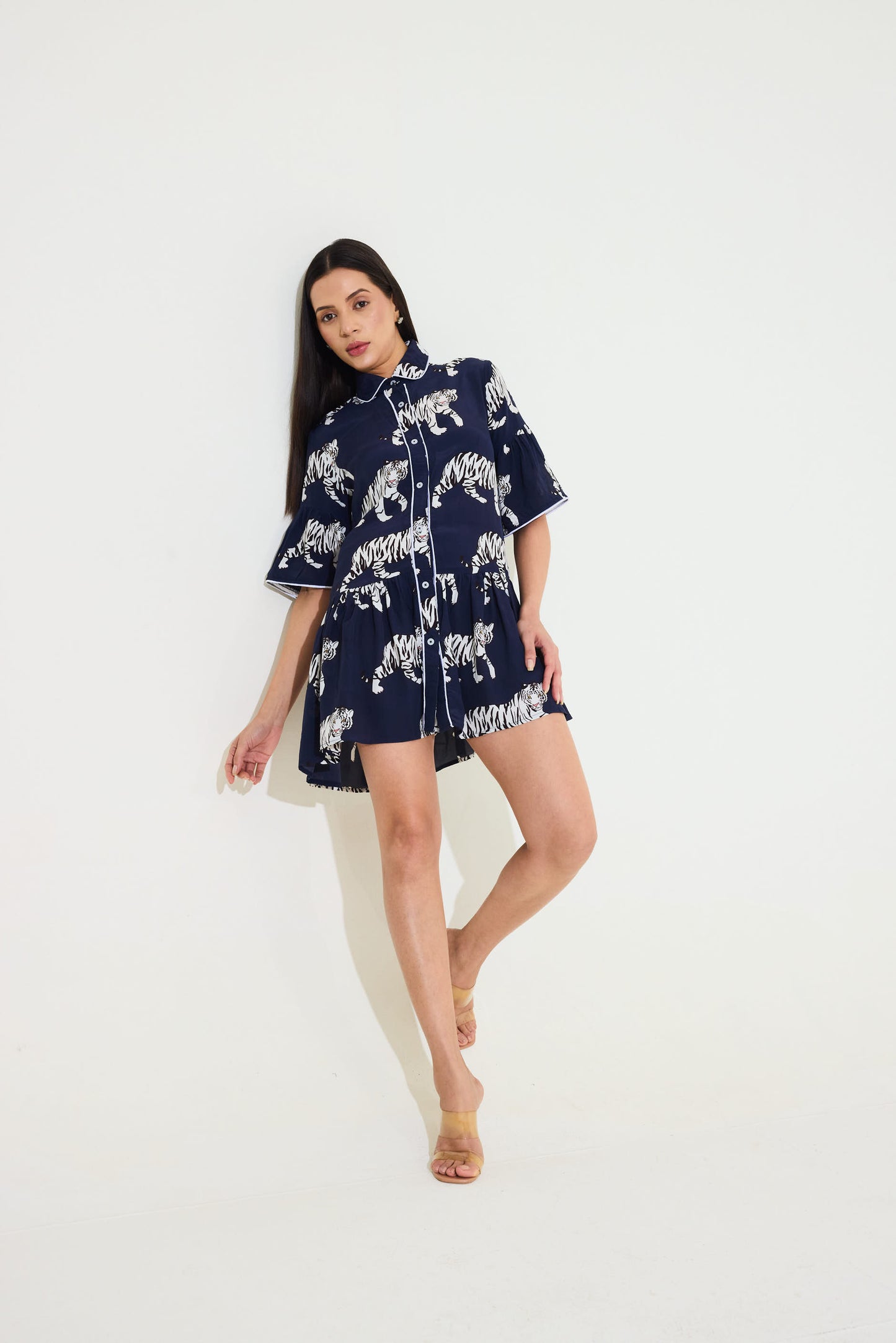 Blue Tigress Mini Dress