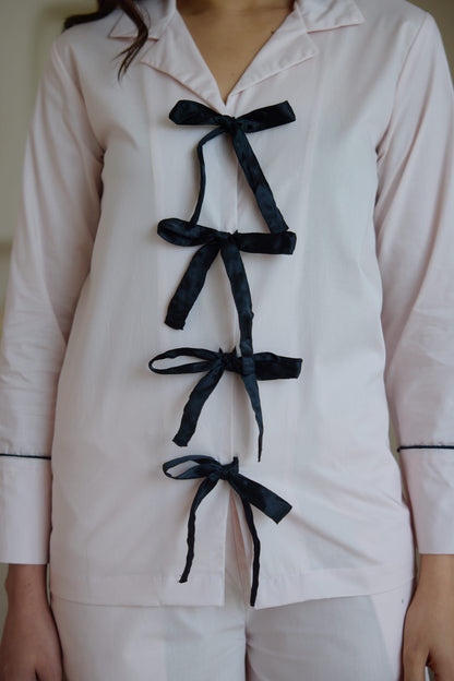 Light Pink Ribbon Pyjama Set