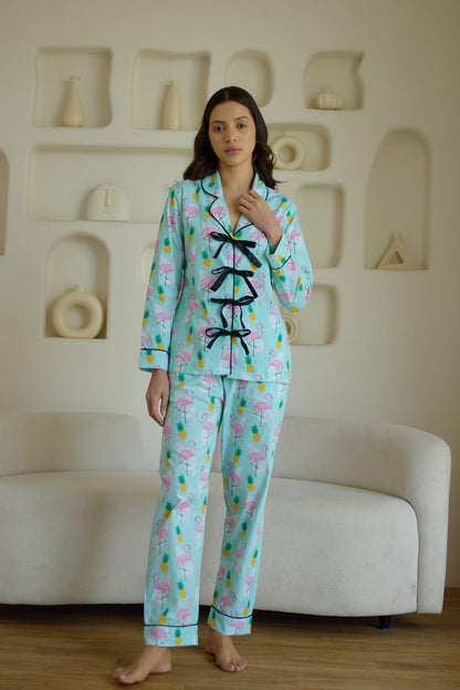 Flamingo Ribbon Pyjama Set