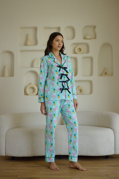 Flamingo Ribbon Pyjama Set