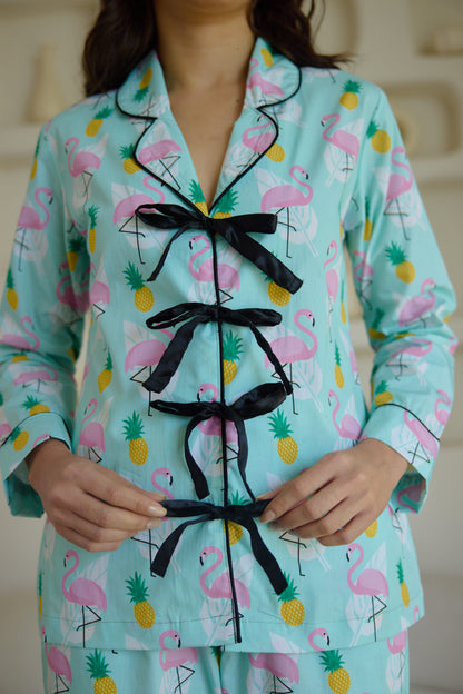 Flamingo Ribbon Pyjama Set