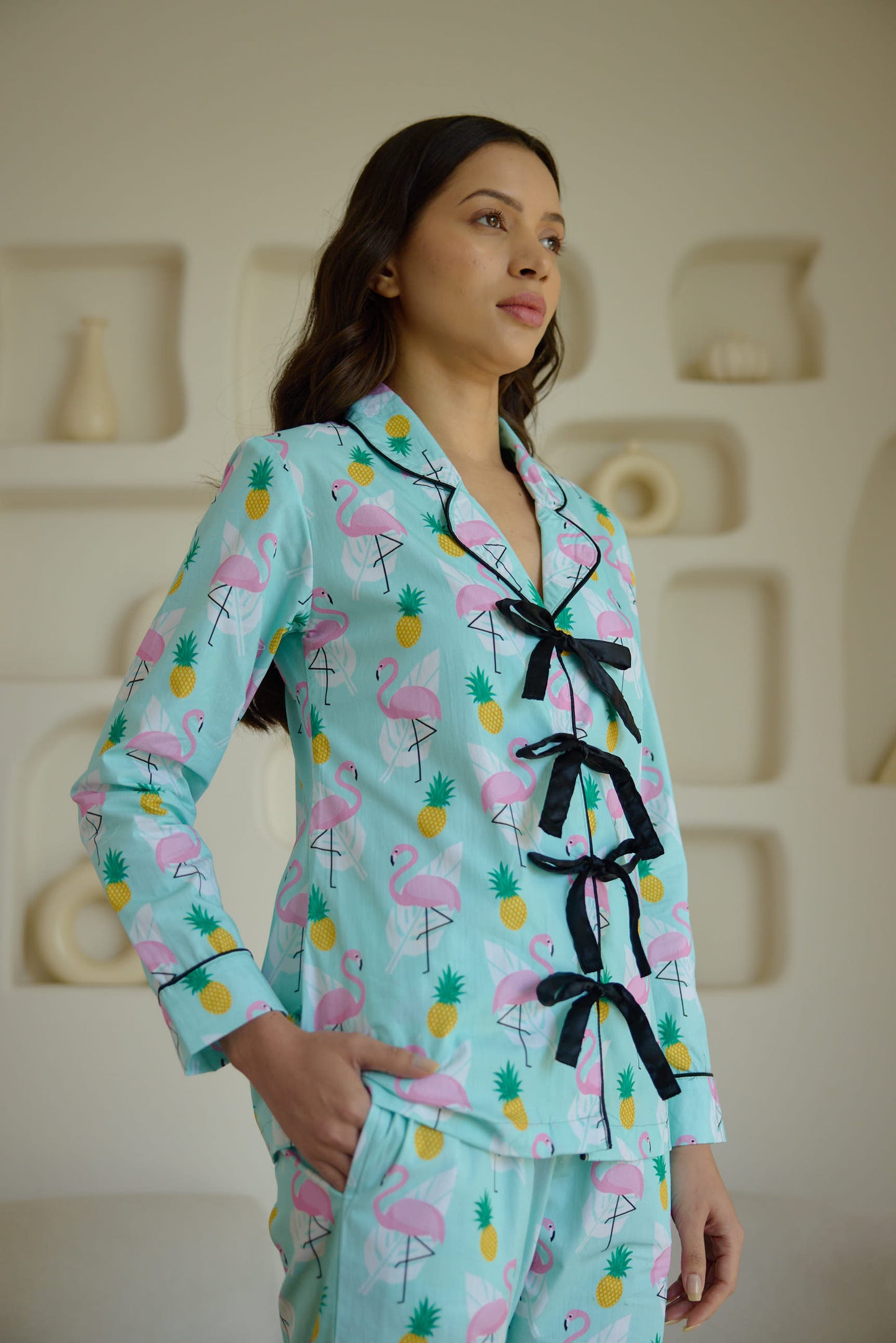 Flamingo Ribbon Pyjama Set