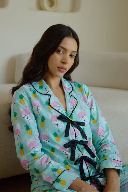 Flamingo Ribbon Pyjama Set