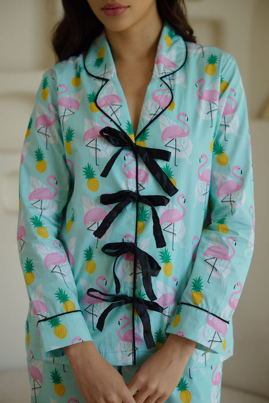 Flamingo Ribbon Pyjama Set