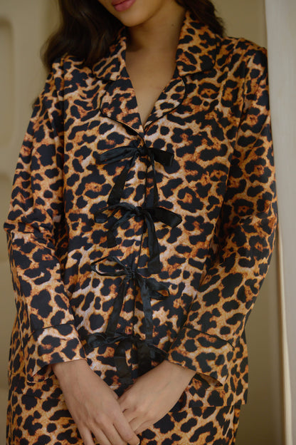 Leopard Ribbon Pyjama Set