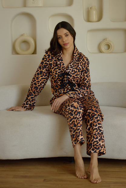 Leopard Ribbon Pyjama Set