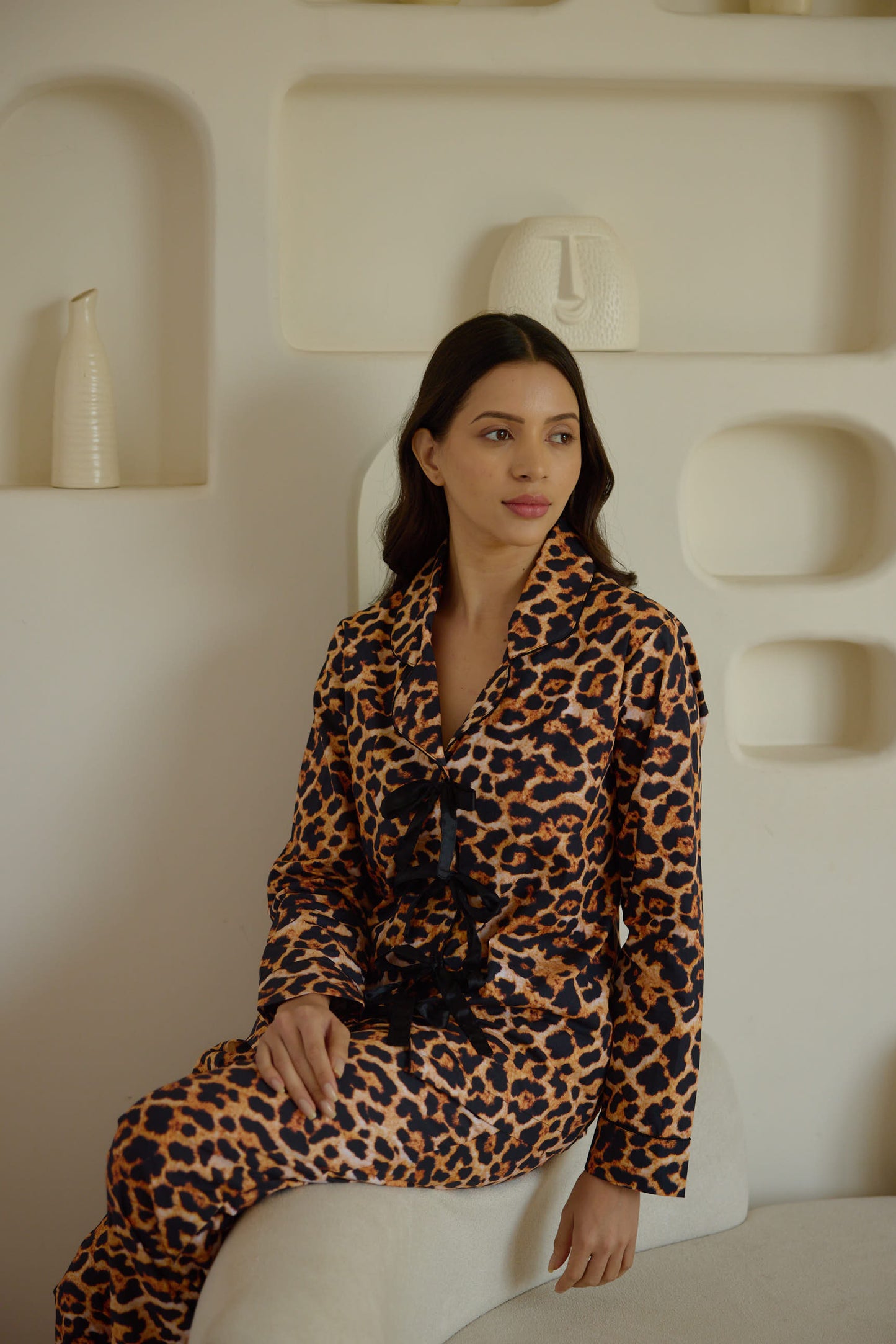 Leopard Ribbon Pyjama Set