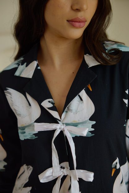 Swan In The Pond Pyjama Set