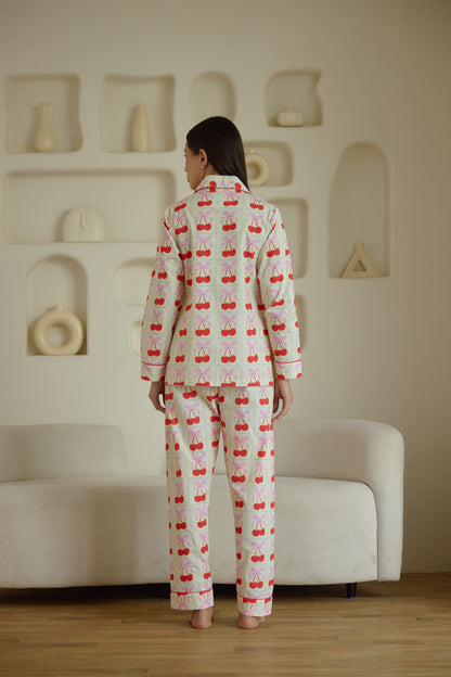 Cherry Bows Pyjama Set