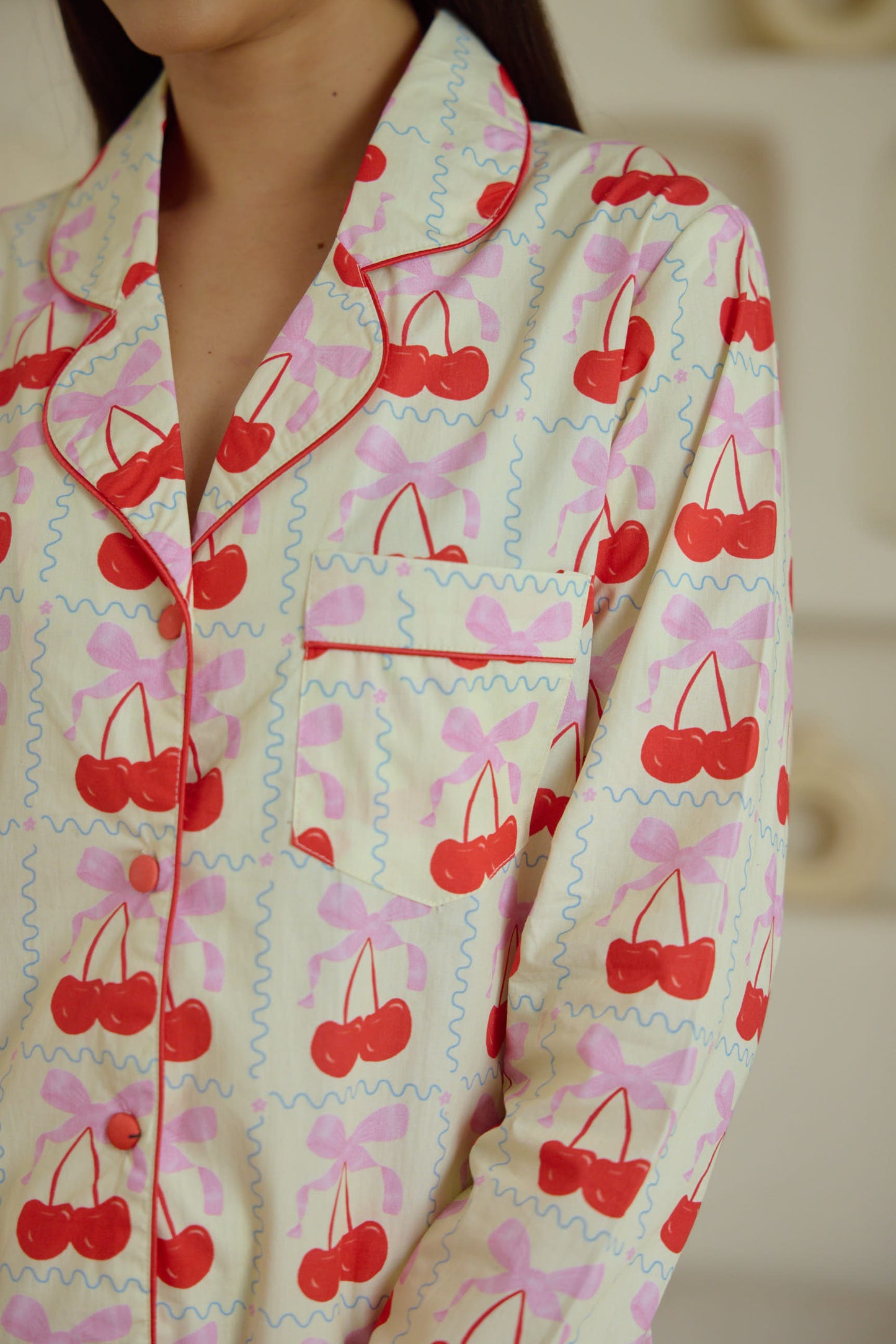 Cherry Bows Pyjama Set