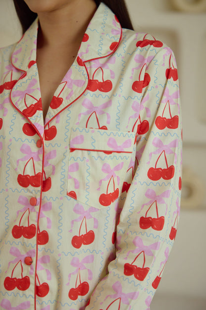 Cherry Bows Pyjama Set
