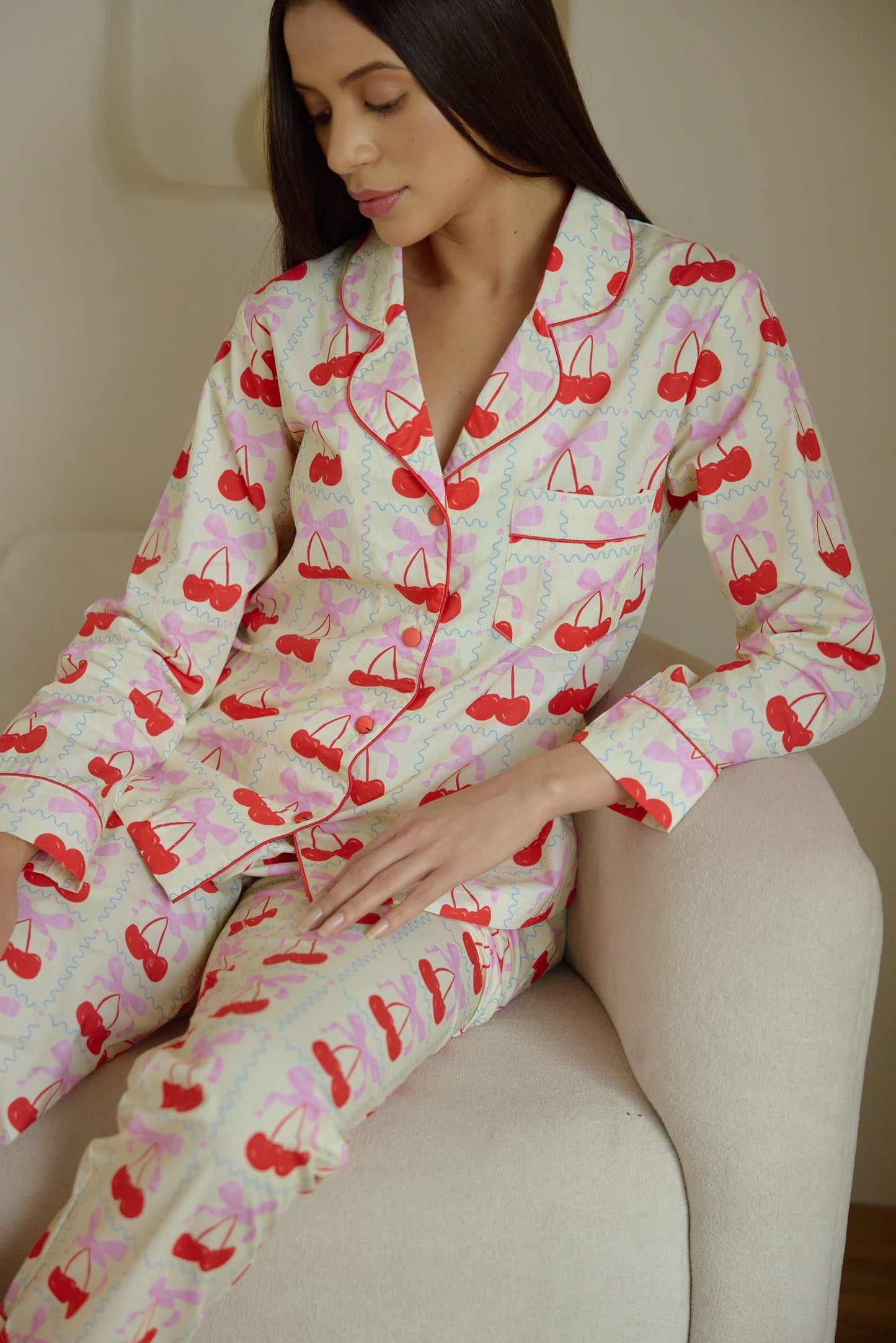 Cherry Bows Pyjama Set