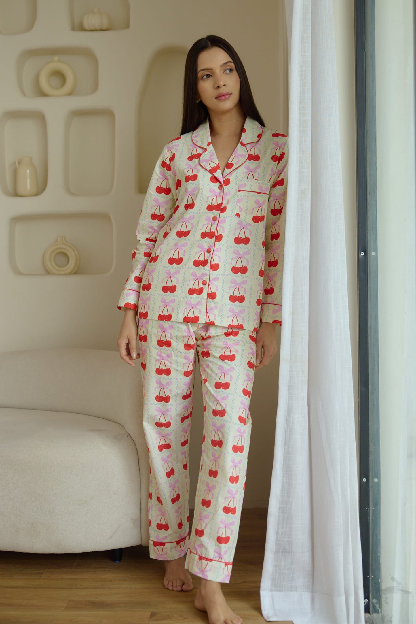 Cherry Bows Pyjama Set