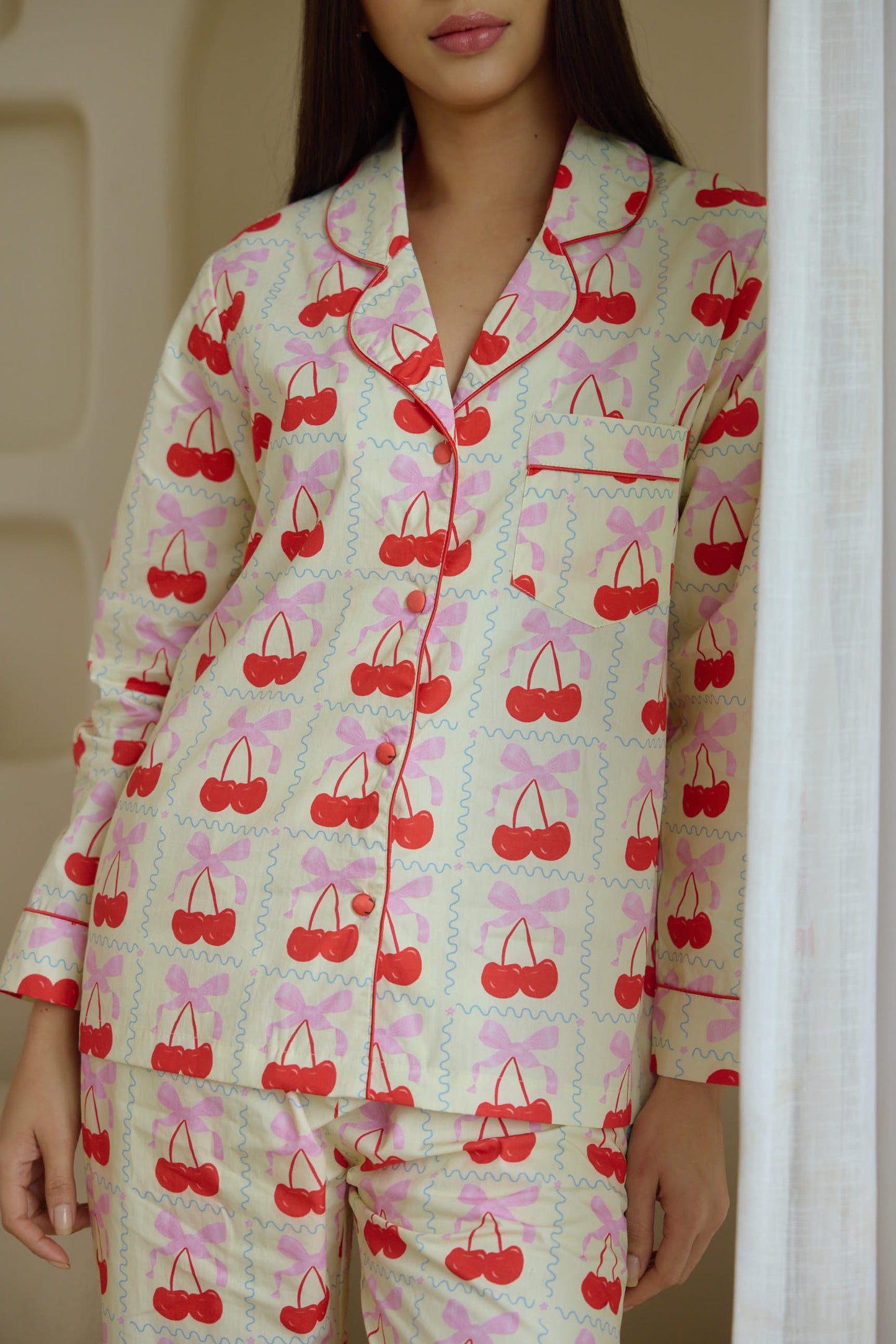 Cherry Bows Pyjama Set