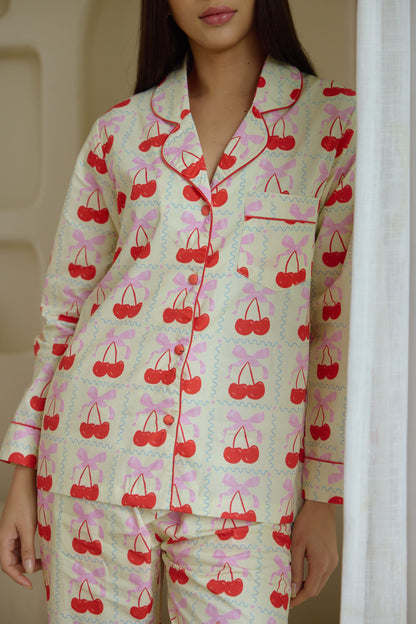 Cherry Bows Pyjama Set