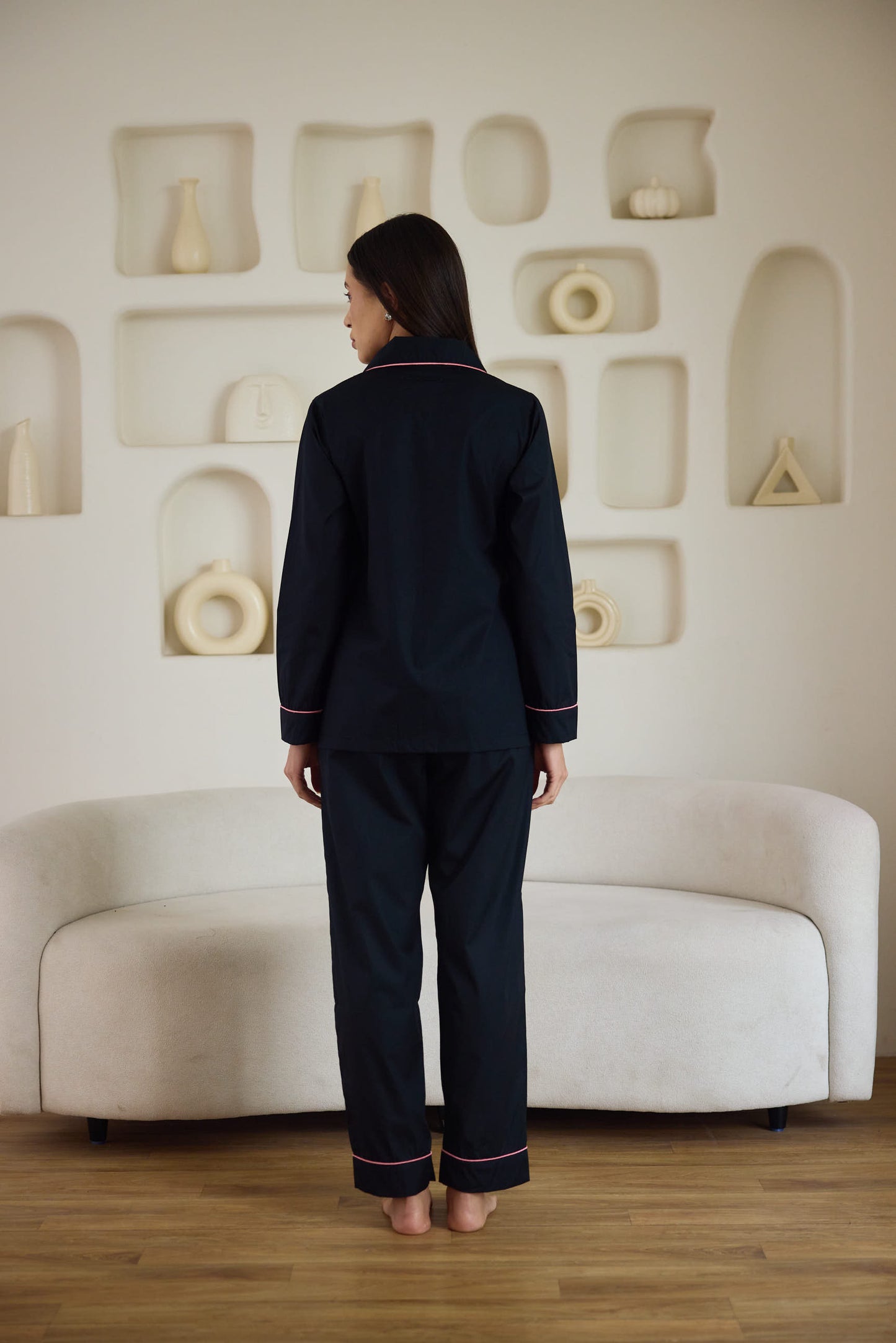 Crown Hand Embroidered Pyjama Set